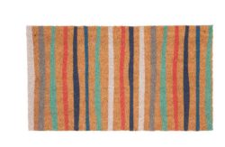 HOME Multicoloured Stripe Doormat - 40x70cm.